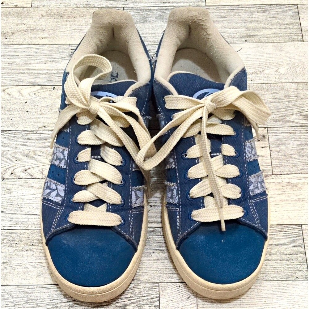 adidas Campus Men’s Low Top Size 7.5 Men's Sneakers Blue/White Athletic Shoes